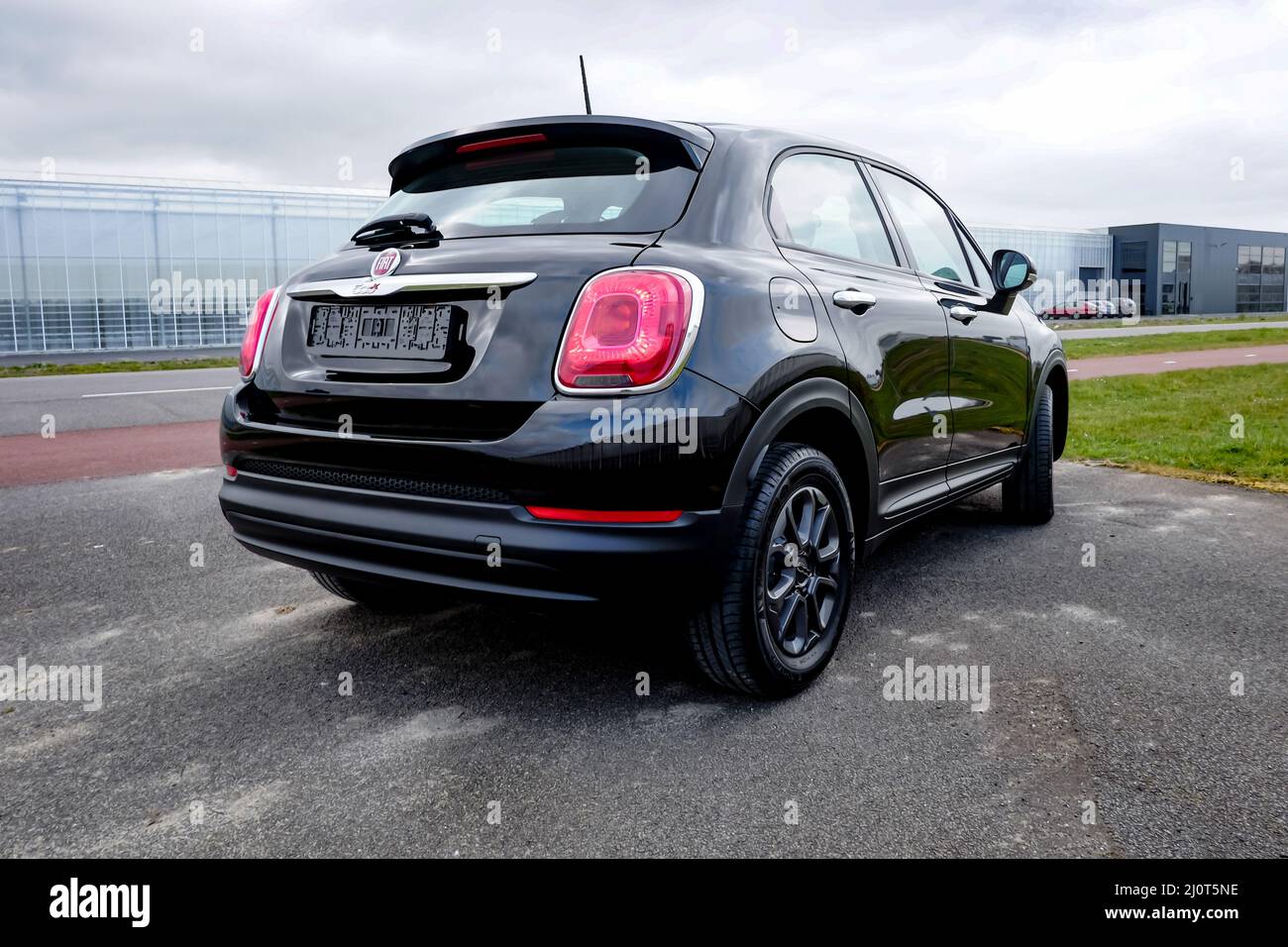 Black 2019 Fiat 500X 1,6 110pk Pop Version Stockfoto