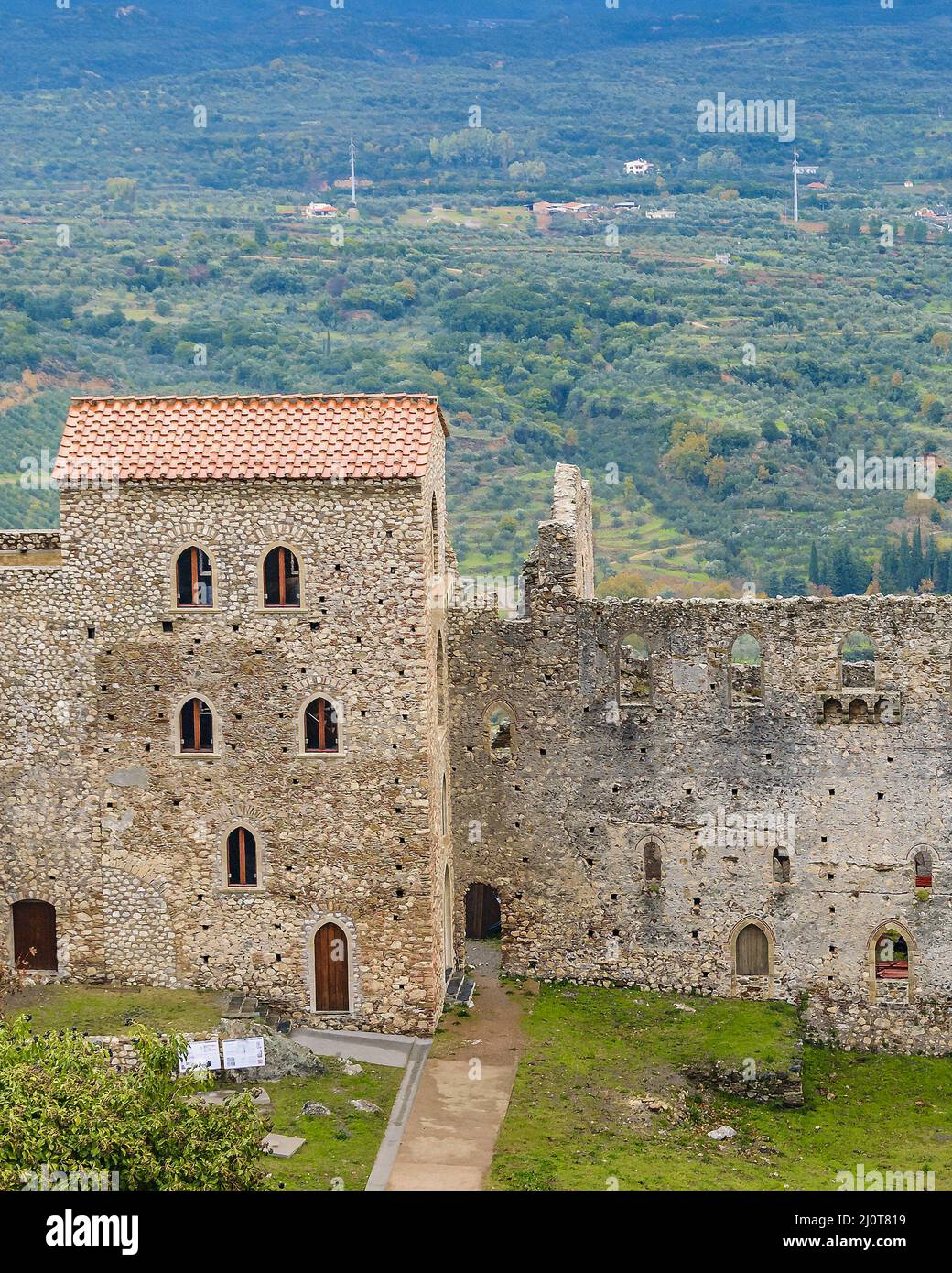 Despots Palace, Mystras, Peloponnes, Griechenland Stockfoto