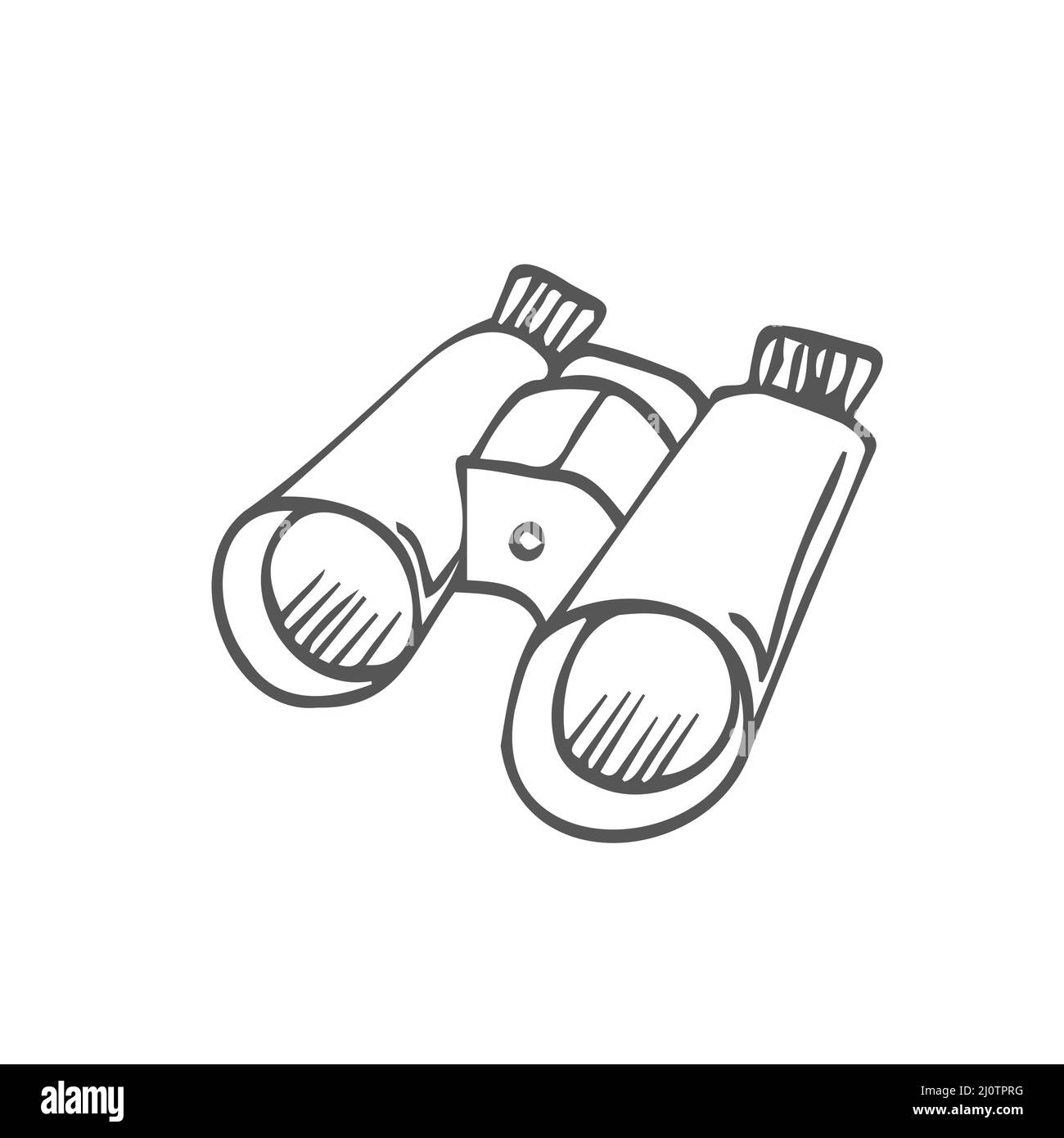 Handgezeichnete Vektor Camping Fernglas Doodle Clipart. Isoliert auf weißem  Hintergrund Zeichnung für Drucke, Poster, niedliche Papeterie, Reise-Design  Stock-Vektorgrafik - Alamy