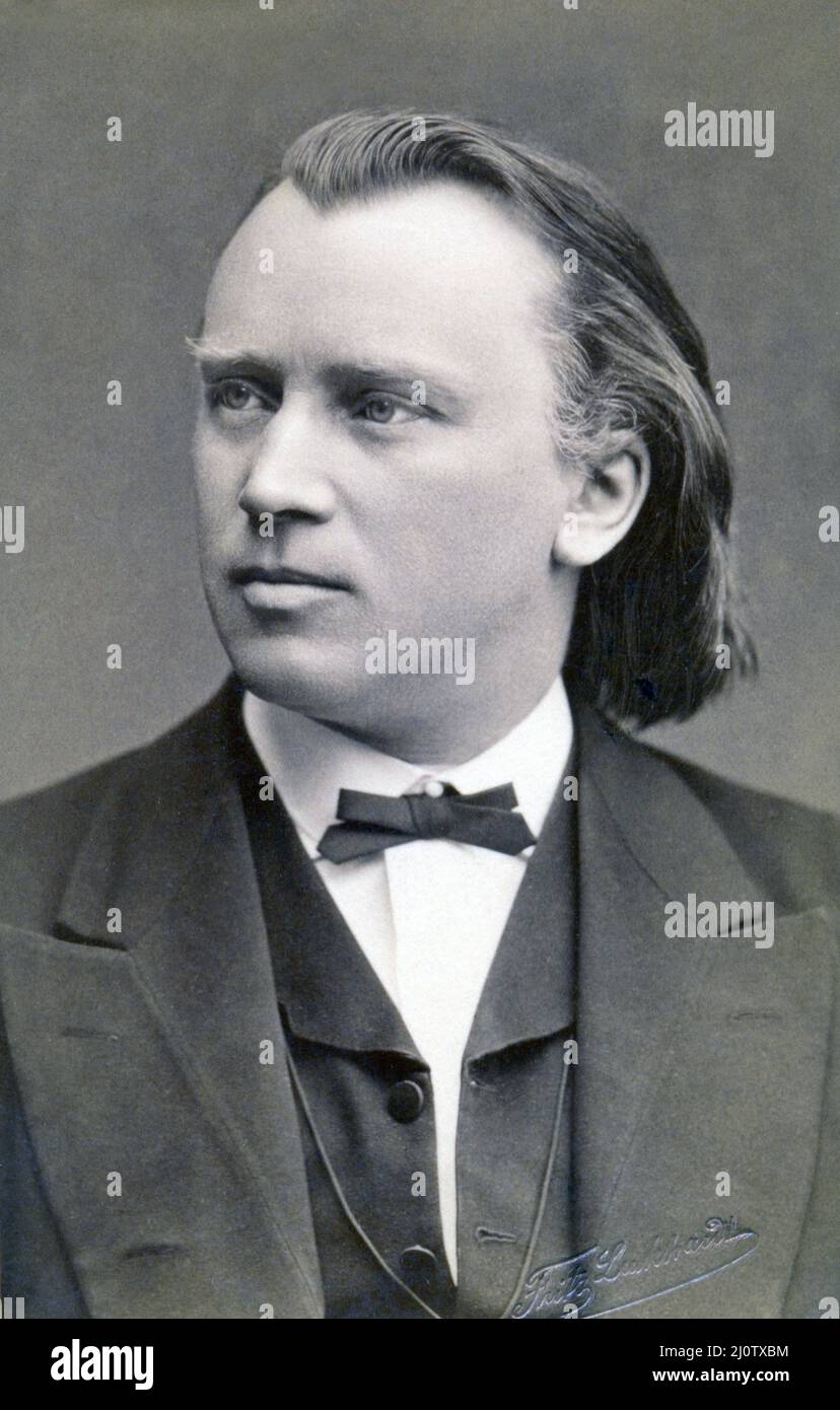 Porträt des deutschen Komponisten Johannes Brahms (*7. Mai 1833 in Hamburg; gestorben 3. April 1897 in Wien) Stockfoto