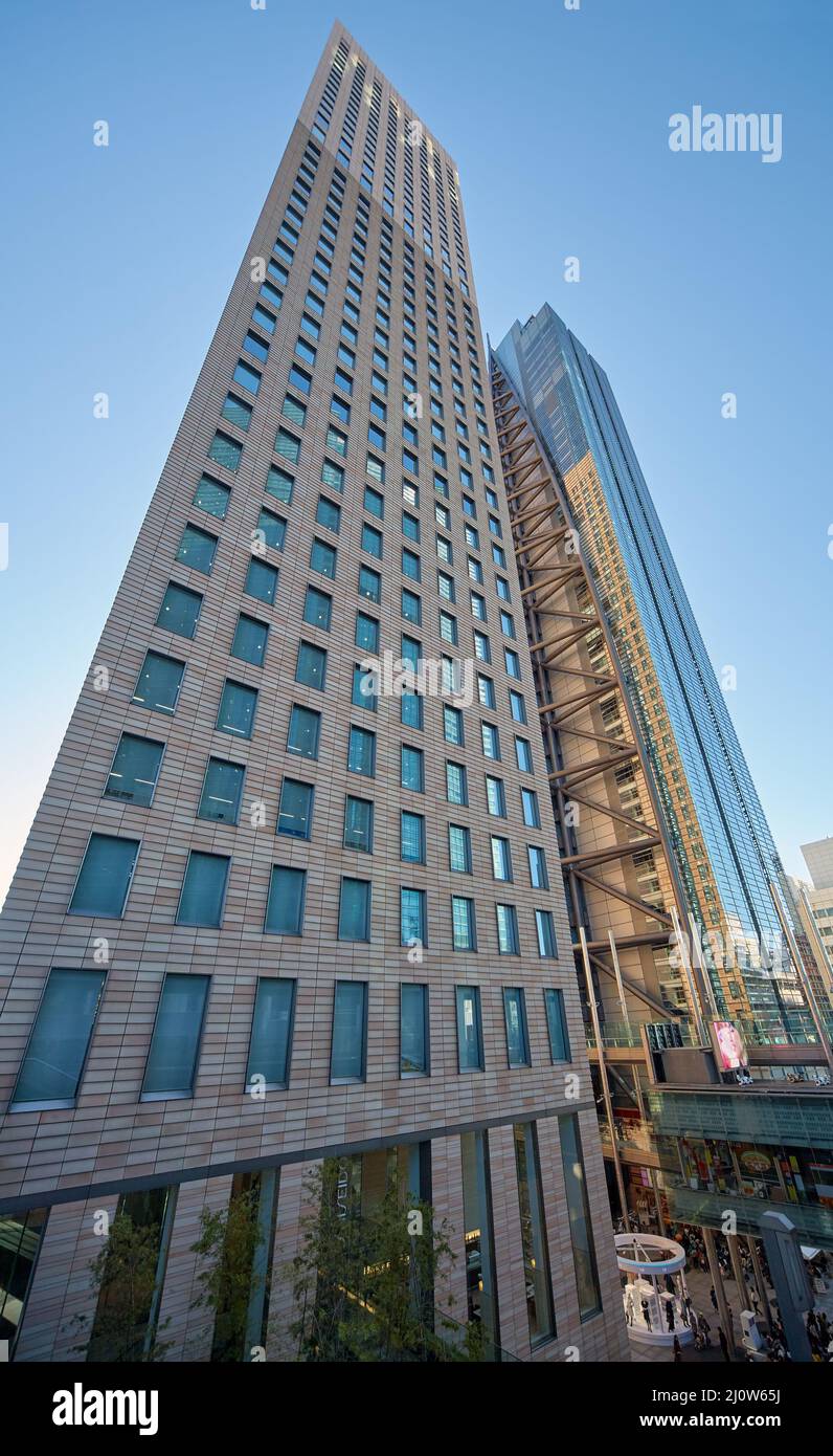 Wolkenkratzer im Shiodome-Viertel von Minato. Tokio. Japan Stockfoto