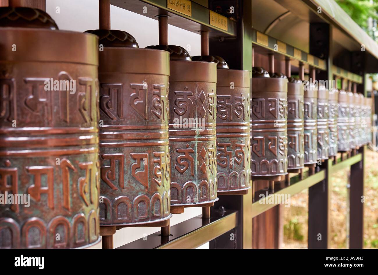 Viele Wale im Kodaiji-Tempel, die das Herz-Sutra enthalten. Kyoto. Japan Stockfoto