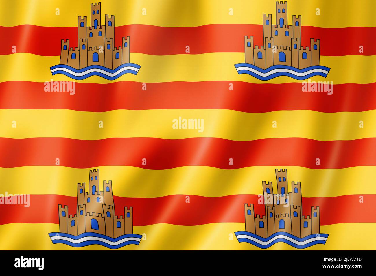 FlagSuperstore Flagge Balearische Inseln – 150x90 Cm, 100% Polyester, Mit Ösen