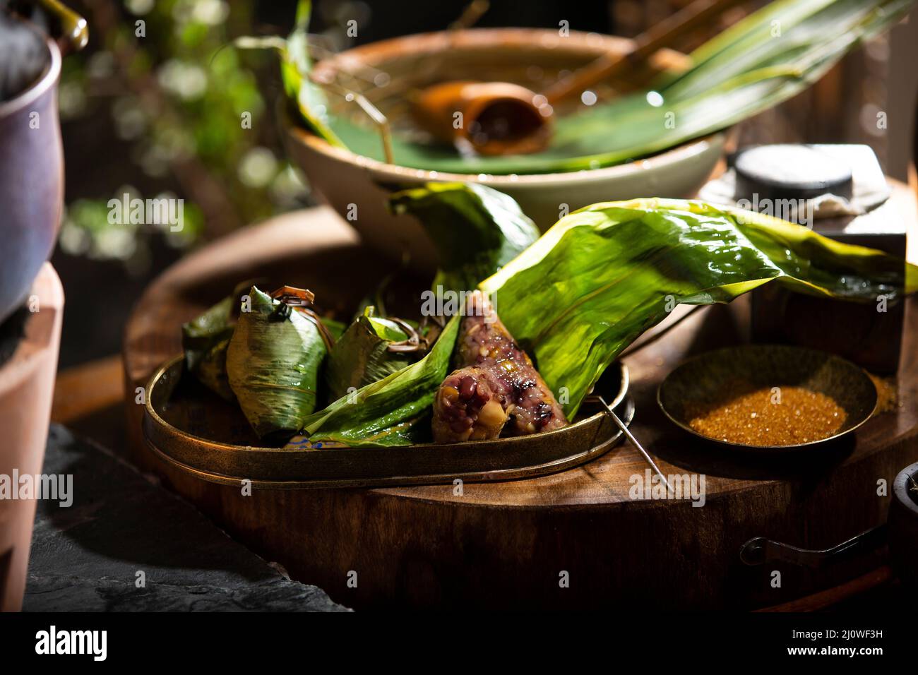 Verschiedene Zongzi Stockfoto