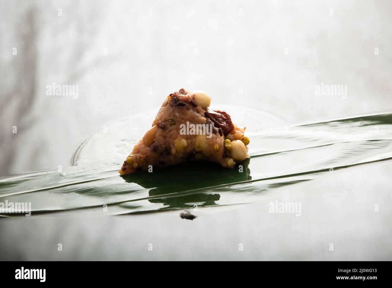 Kreative Fotografie, Zongzi mit acht Schätzen Stockfoto