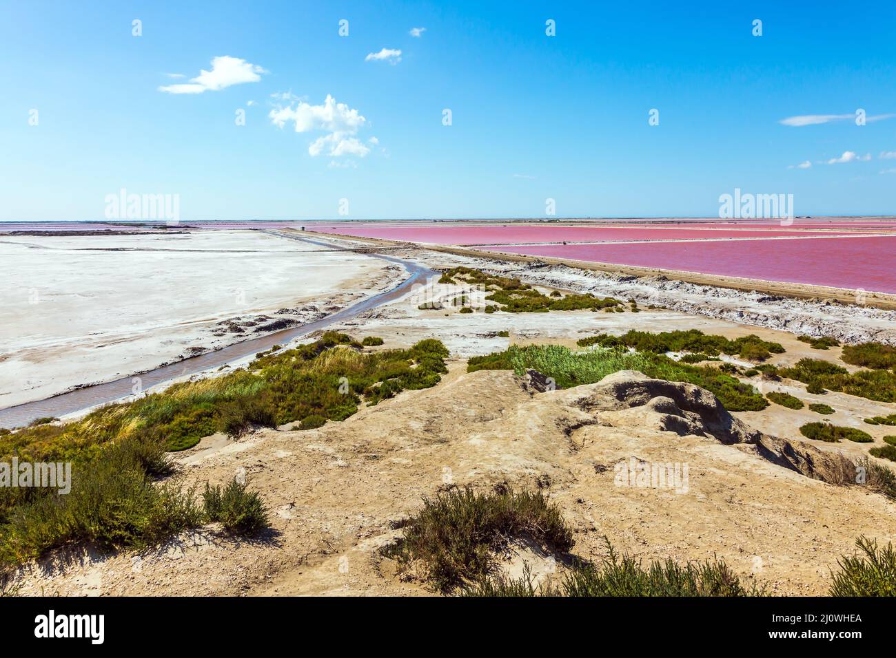 Die Salzwasser- und Sanddünen Stockfoto