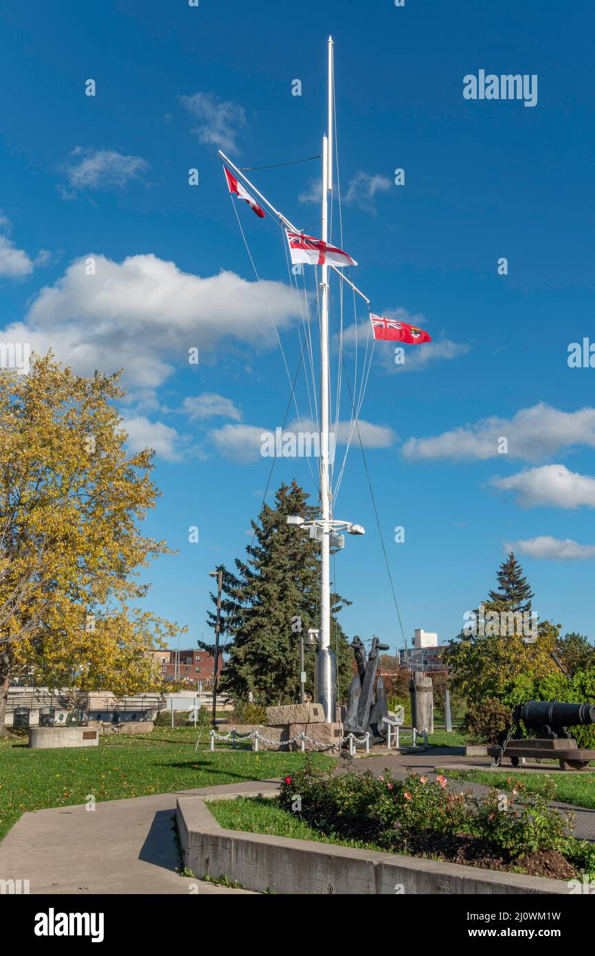 Marina Park at Prince Arthurs Landing in Thunder Bay, Ontario. Stockfoto