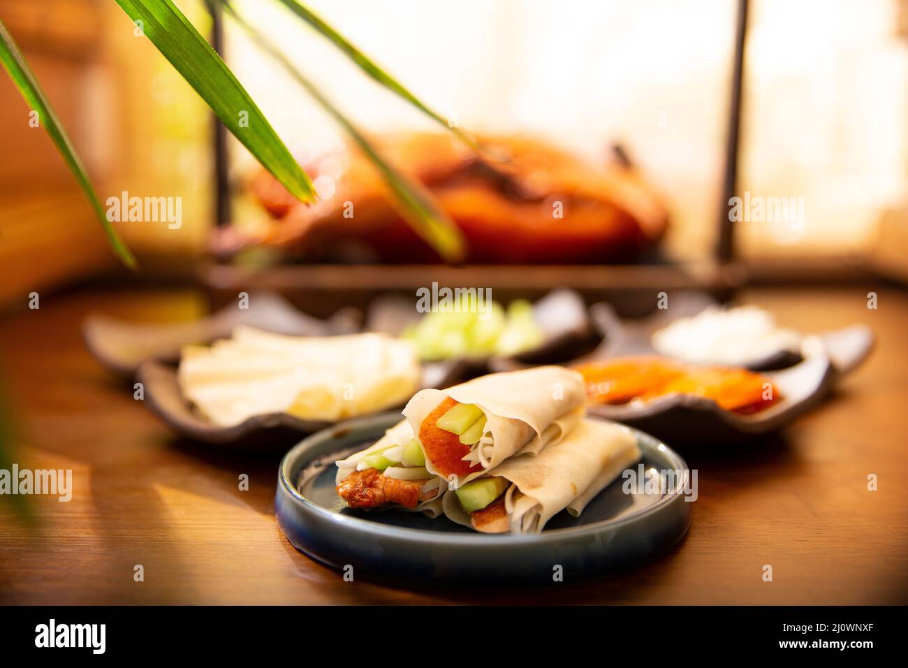 Chinesische Küche, gebratene Pekinger Ente Stockfoto