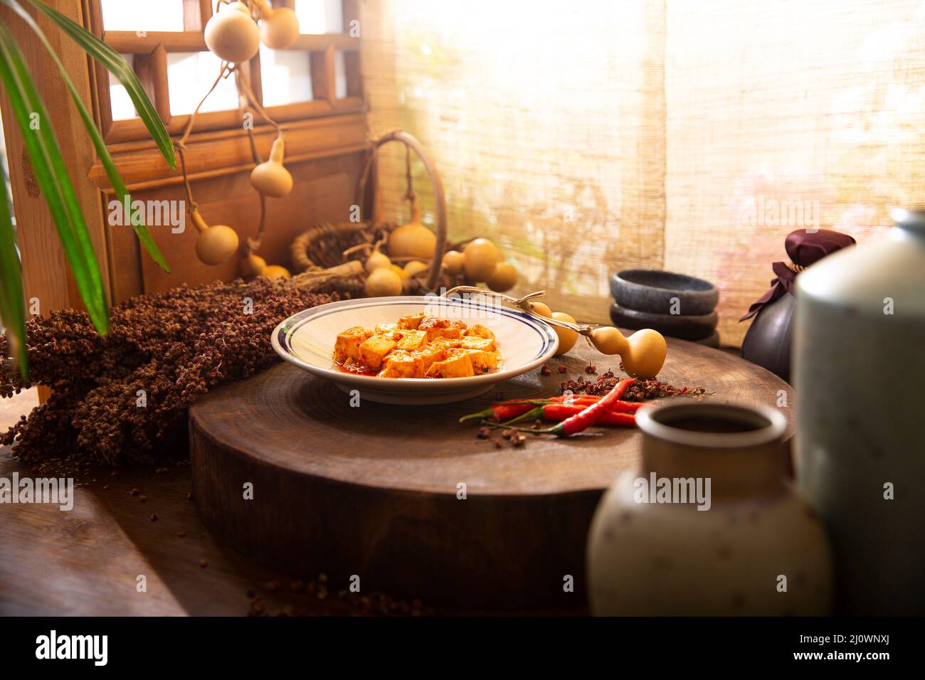 Chinesische Küche, Mapo Tofu Stockfoto