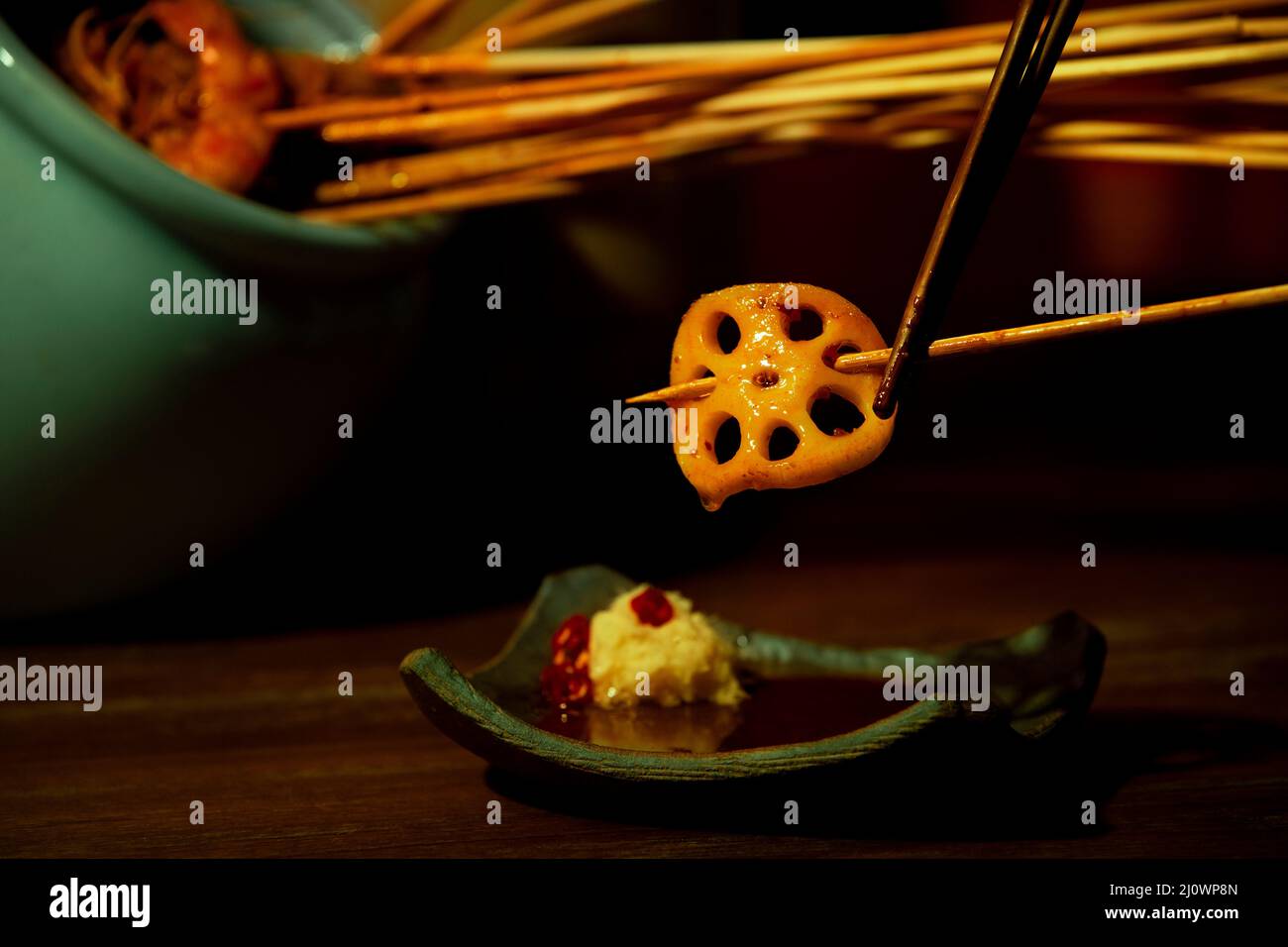 Traditionelle Straßengerichte aus Sichuan „Chuanchuan“ Stockfoto