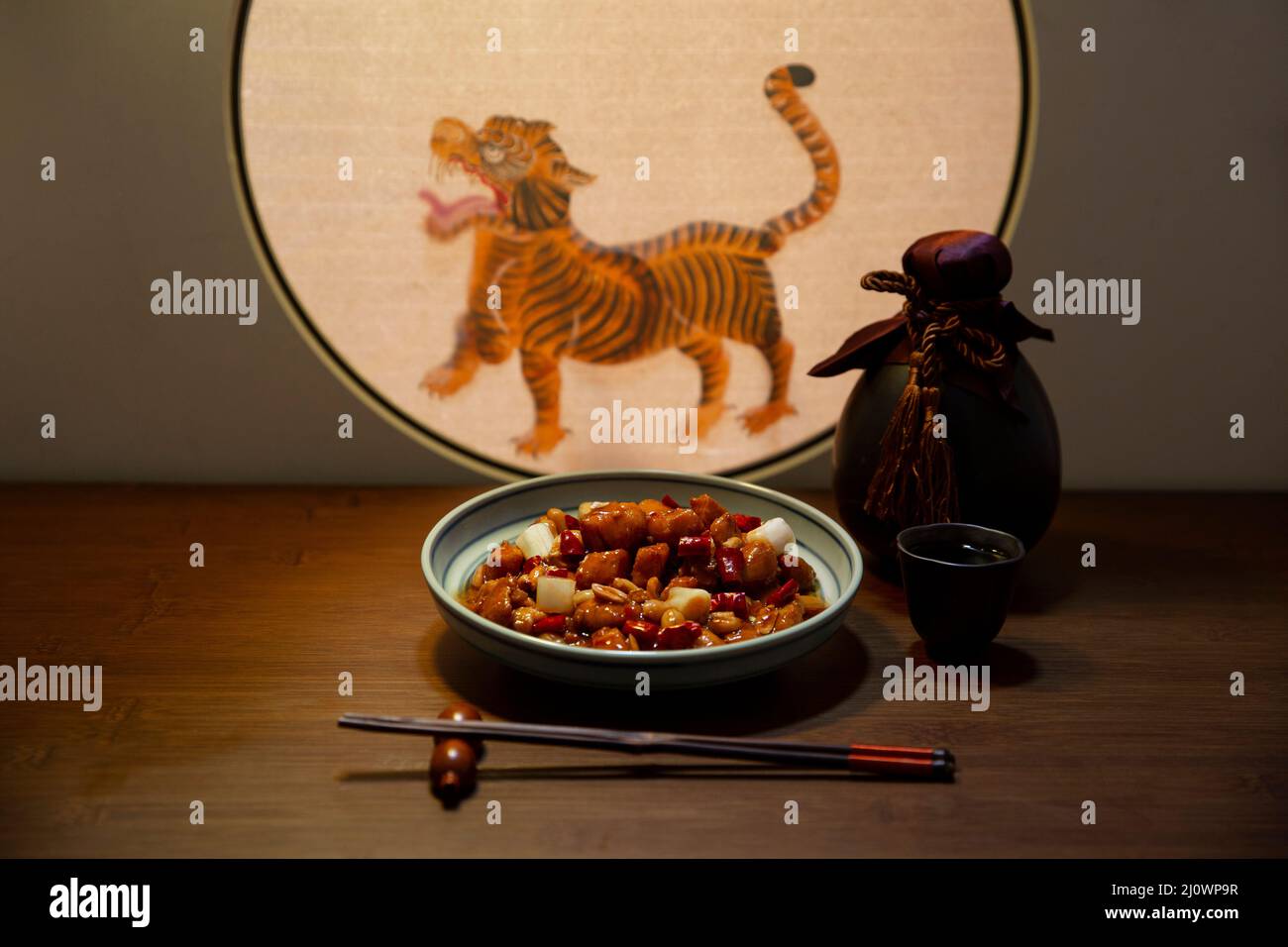 Chinesische Küche, Kung Pao Chicken Stockfoto