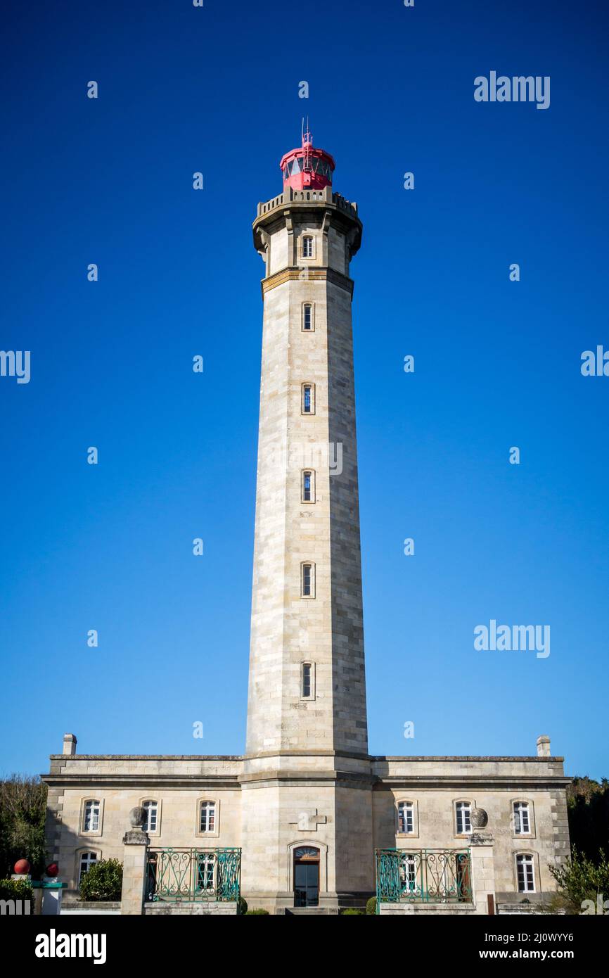 Whale Lighthouse - Phare des baleines - in Re Island Stockfoto