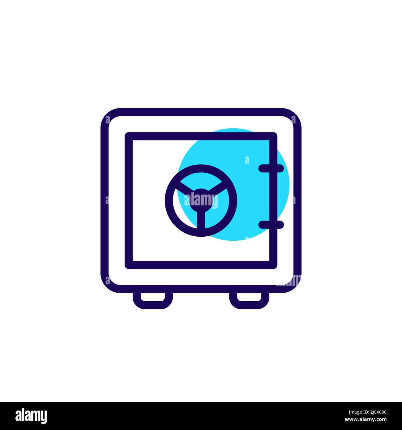 Bankraum. Einfaches Strichbild Pixel perfektes, bearbeitbares Strichsymbol Stock Vektor