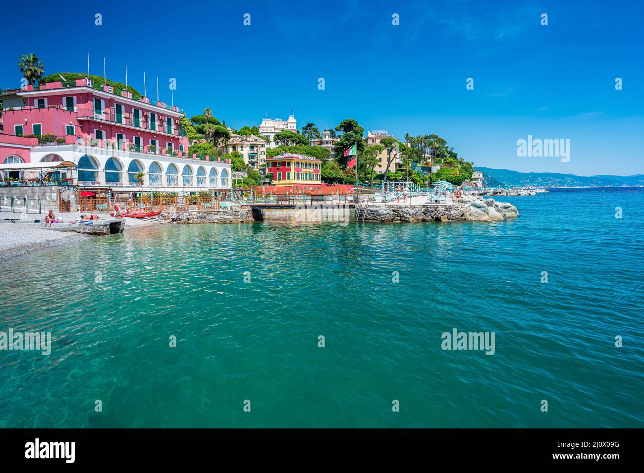 Die Küste in Santa Margherita Stockfoto
