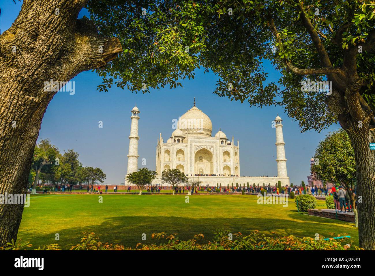 Welterbe Taj Mahal (Indien, Agra) Stockfoto