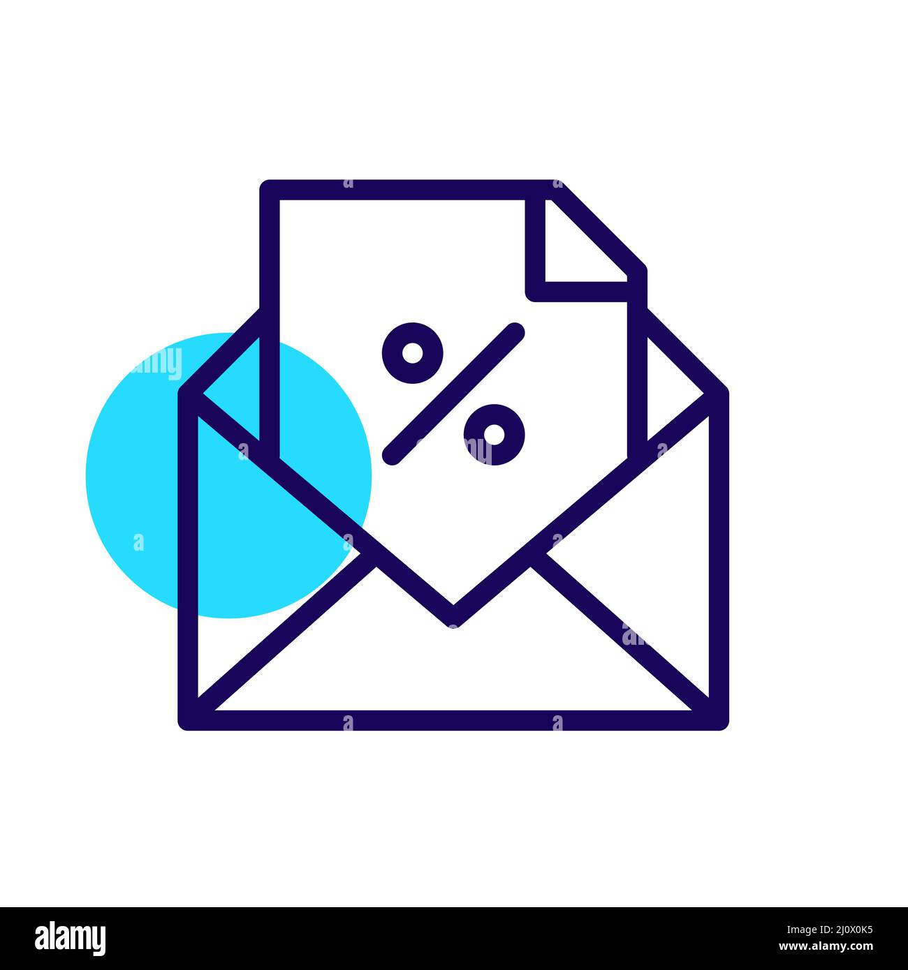 Hypothekendarlehen Zahlung Rechnung oder Sparzinssatz Erklärung. Pixel Perfect, bearbeitbares Kontursymbol Stock Vektor