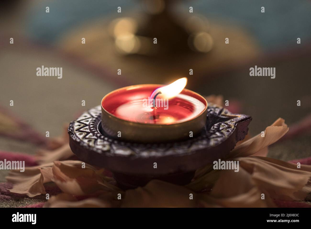 Diwali Festival Lichter Tradition 2. Hochwertiges, schönes Fotokonzept Stockfoto