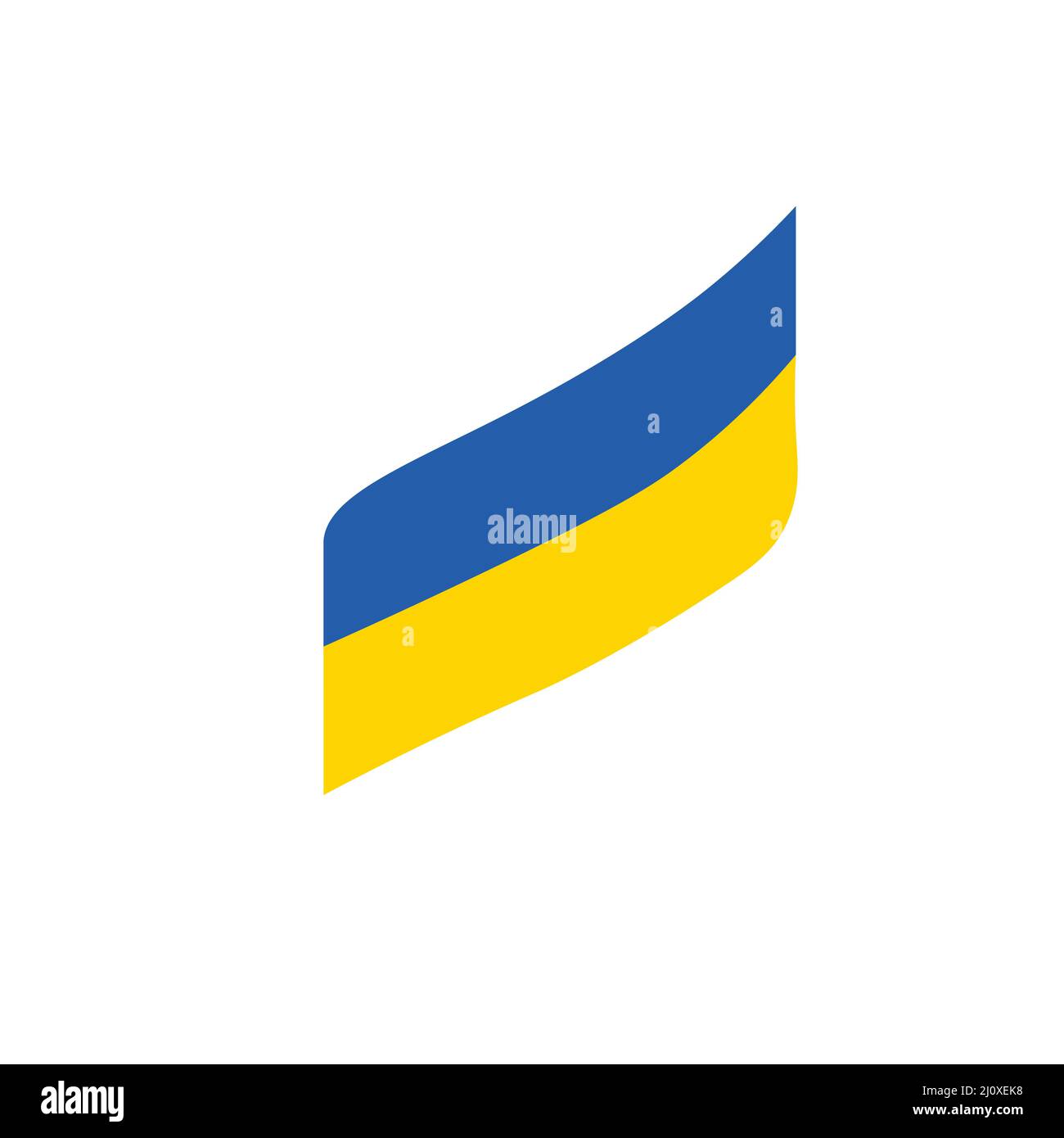 Winkendes Band oder Banner mit der Flagge der Ukraine. Vorlage für Unabhängigkeitstag Poster Design. Vektorgrafik für Aktien Stock Vektor