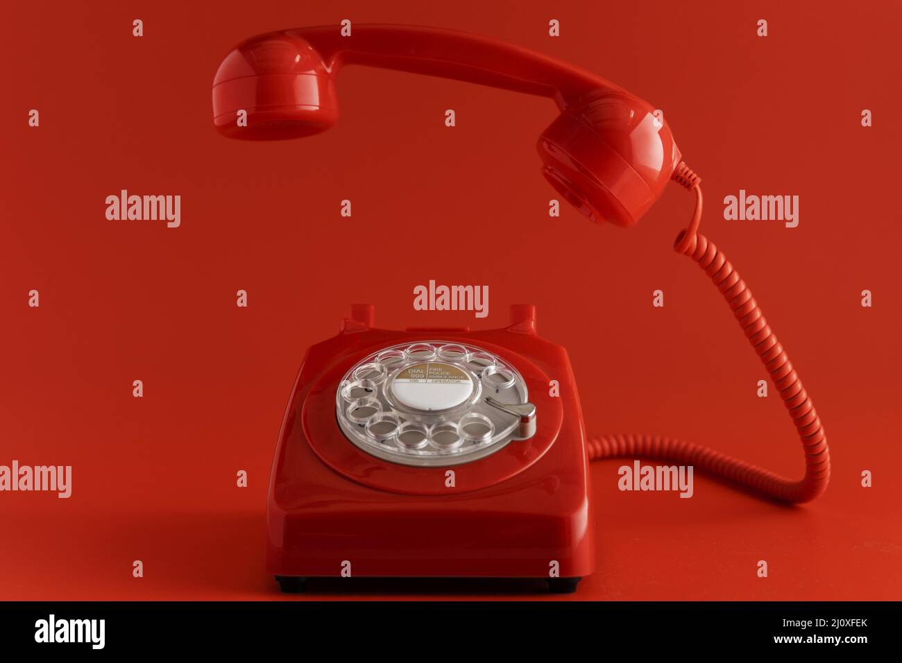 Vorderansicht Vintage-Telefon. Hochwertige Fotos Stockfoto
