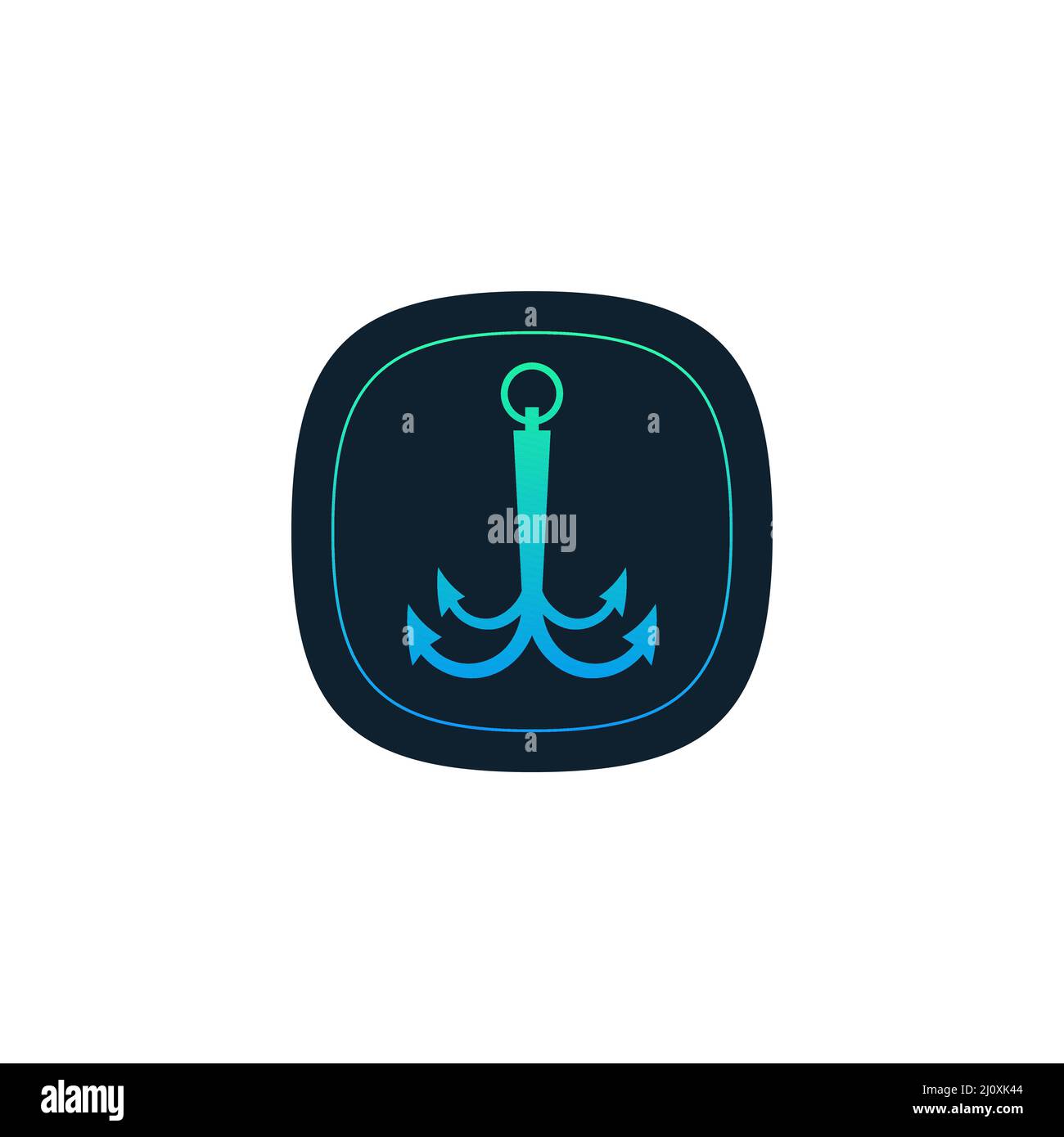 Ankervektorsymbol. Nautica Boot Symbol Piraten Symbol. Nautische maritime einfache Illustration Grafik. Vektorgrafik für Rohware isoliert Stock Vektor