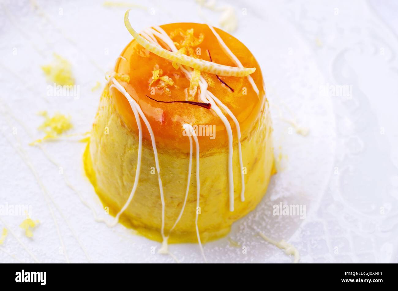 Mango-Gelatine Stockfoto