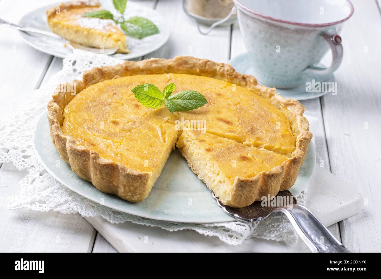 Zitronentorte Stockfoto