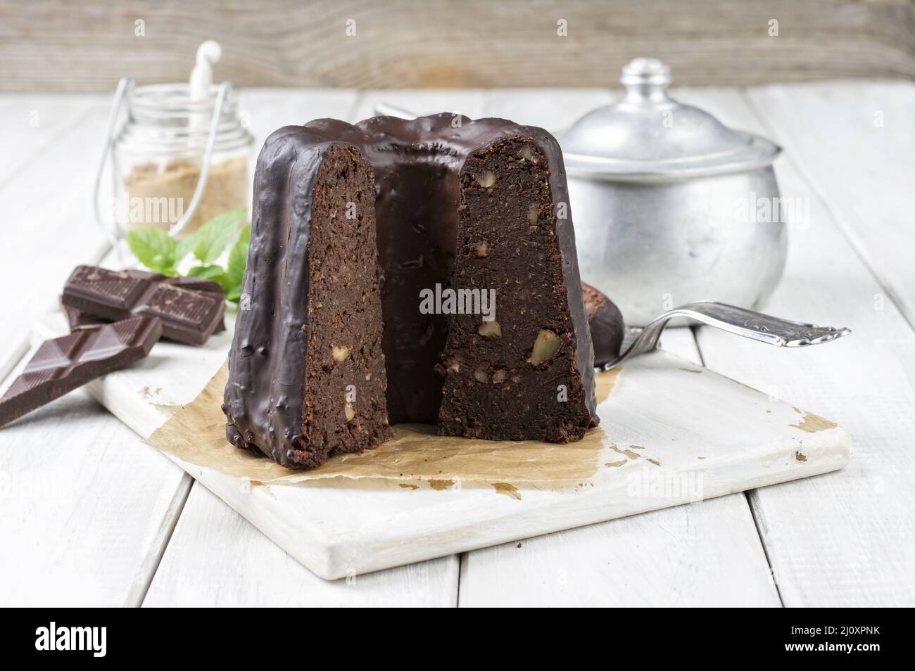 Schokoladenkuchen Stockfoto