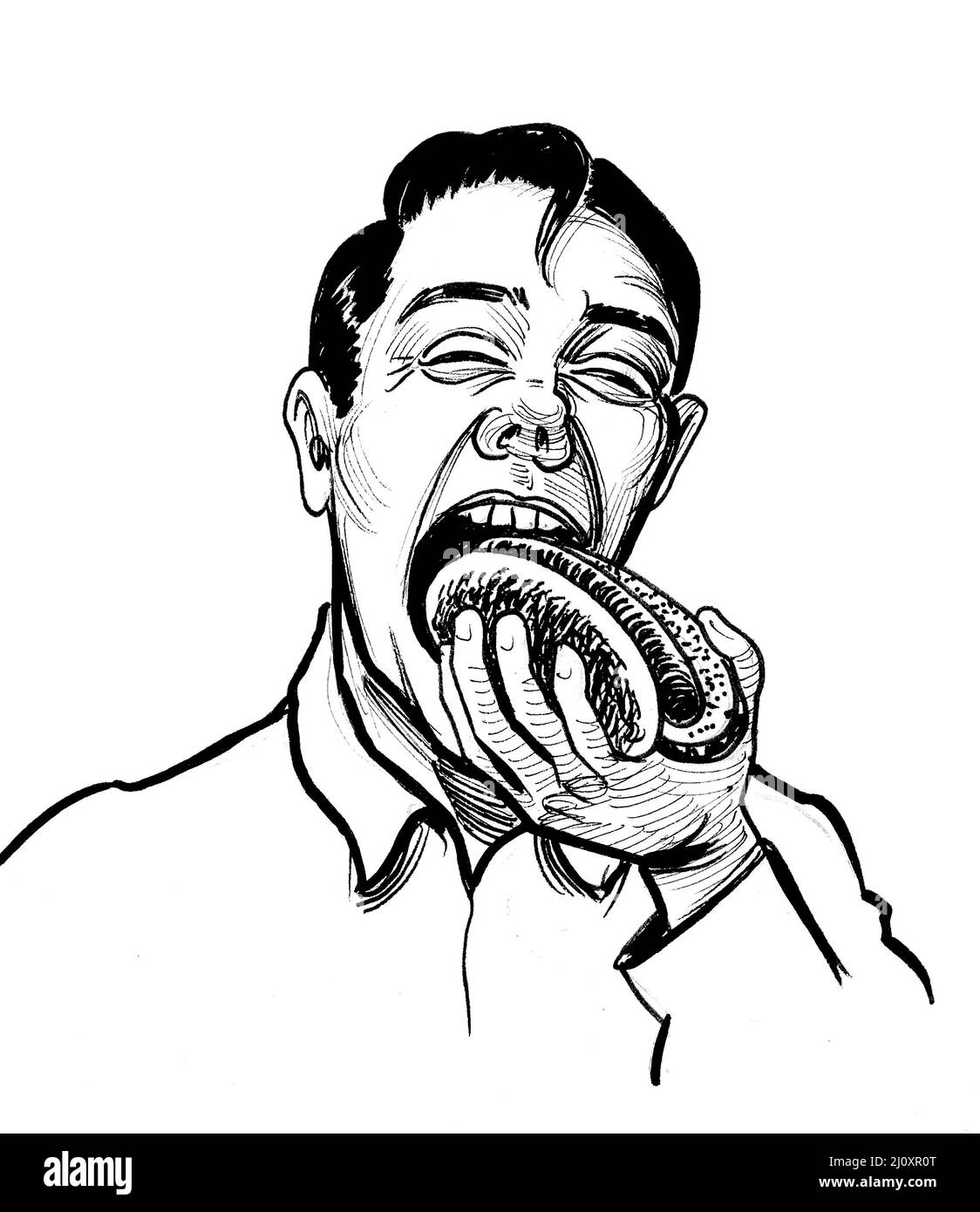 Hotdog clipart Schwarzweiß-Stockfotos und -bilder - Alamy, حجم الصورة 1124x1390