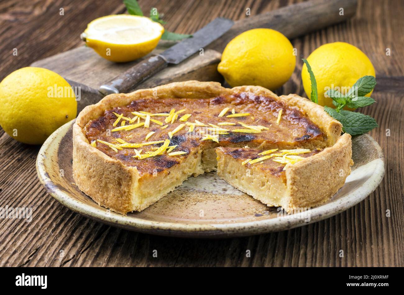 Zitronen-Kuchen Stockfoto