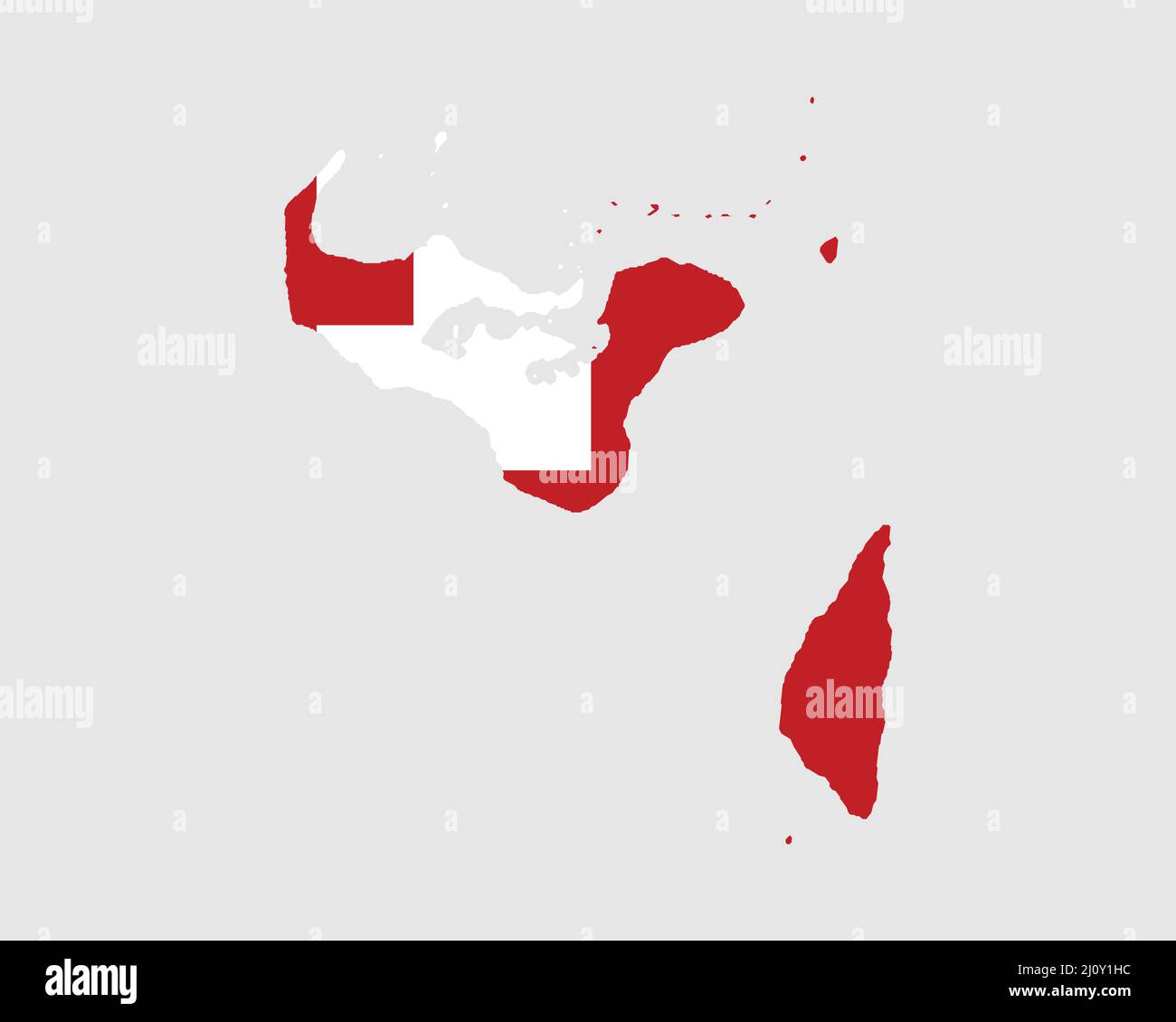 Karte Mit Tonga-Flagge. Karte des Königreichs Tonga mit dem Tongaer Landbanner. Vektorgrafik. Stock Vektor