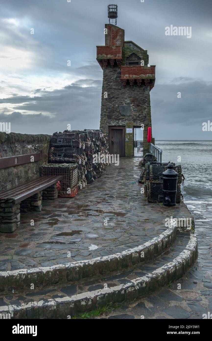 LYNMOUTH, DEVON, Großbritannien - 20. OKTOBER : Blick auf den Rheinischen Turm in Lynmouth, Devon am 20. Oktober 2013 Stockfoto