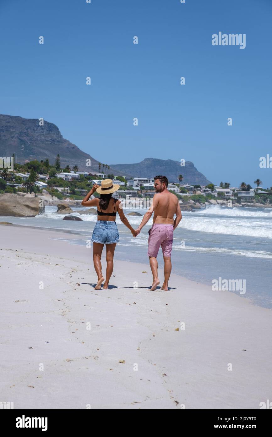 Clifton Beach Kapstadt Südafrika, weißer Sandstrand in Kapstadt Clifton Stockfoto