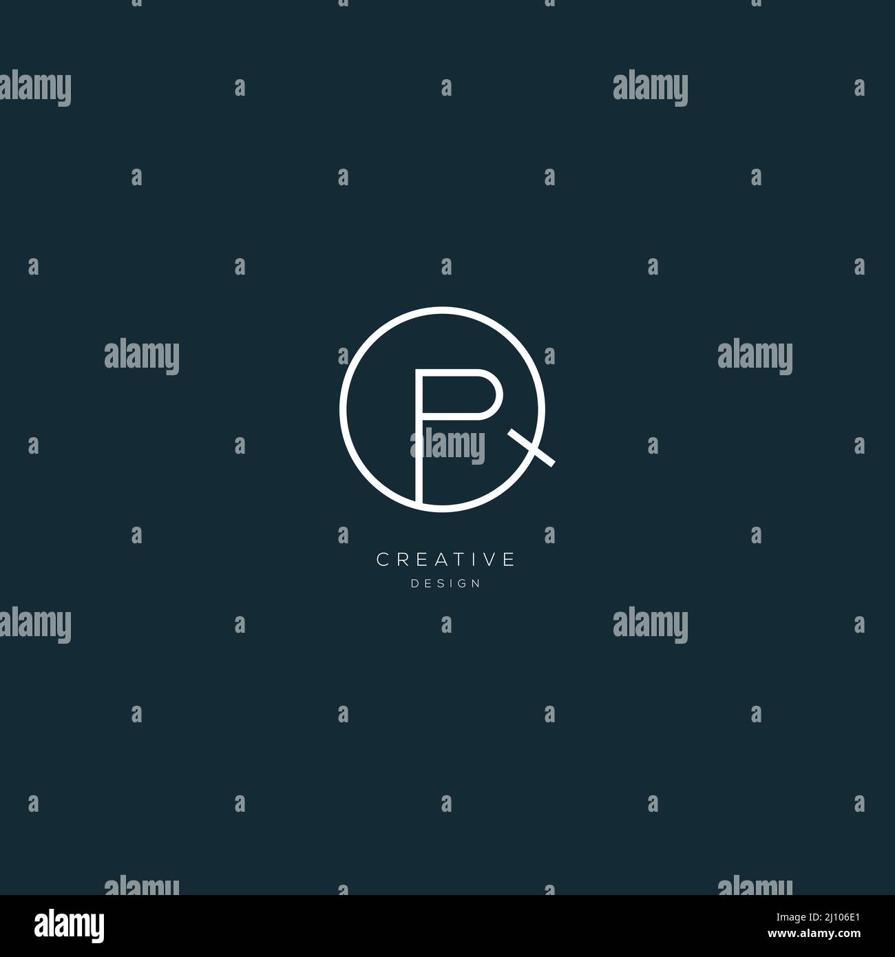 Monogram Premium Icon Design Buchstabe QP Stock Vektor