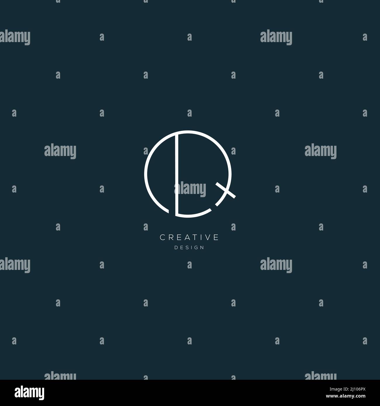 Monogram Premium Icon Design Buchstabe QL Stock Vektor