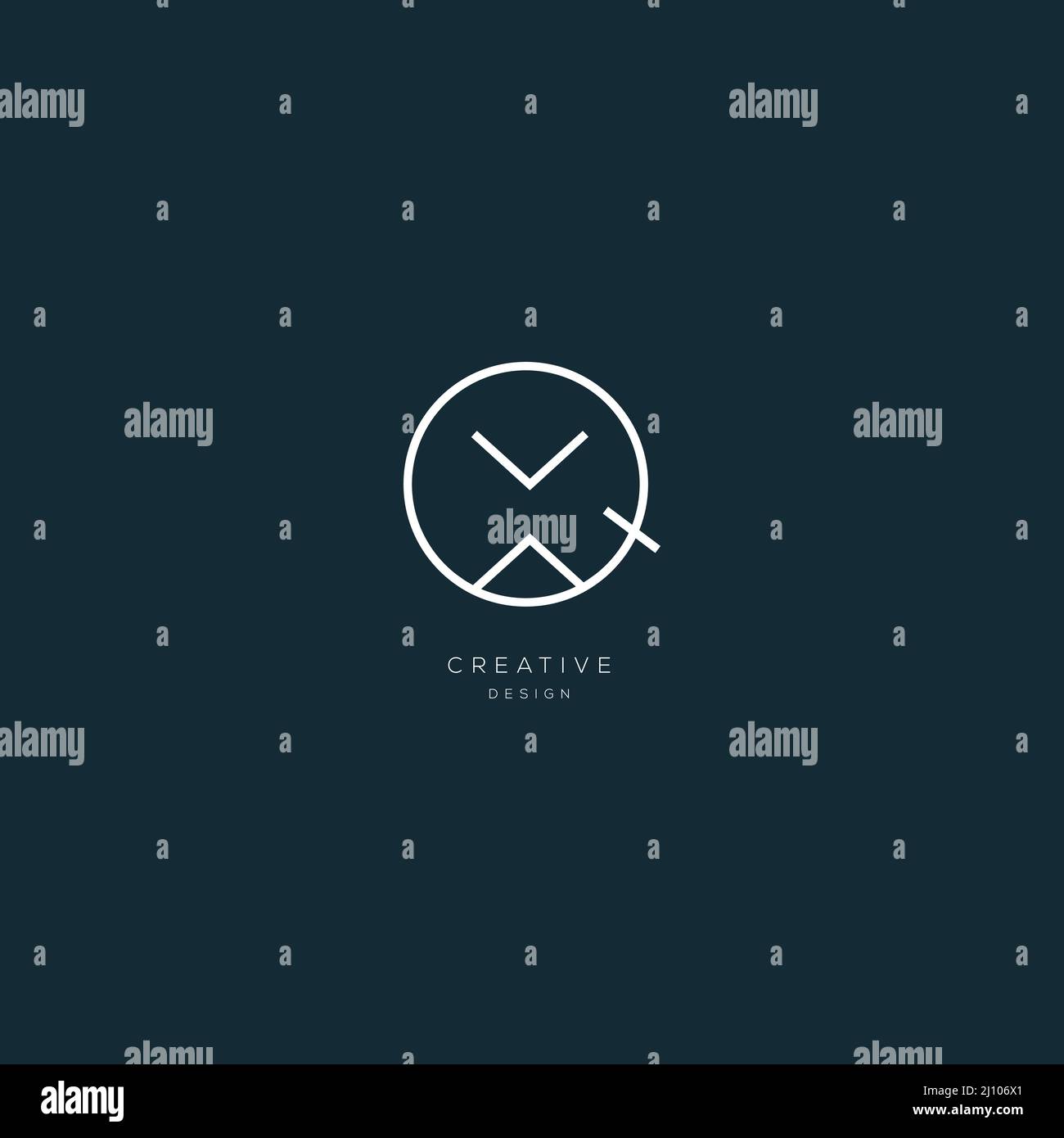 Monogram Premium Icon Design Buchstabe QX Stock Vektor