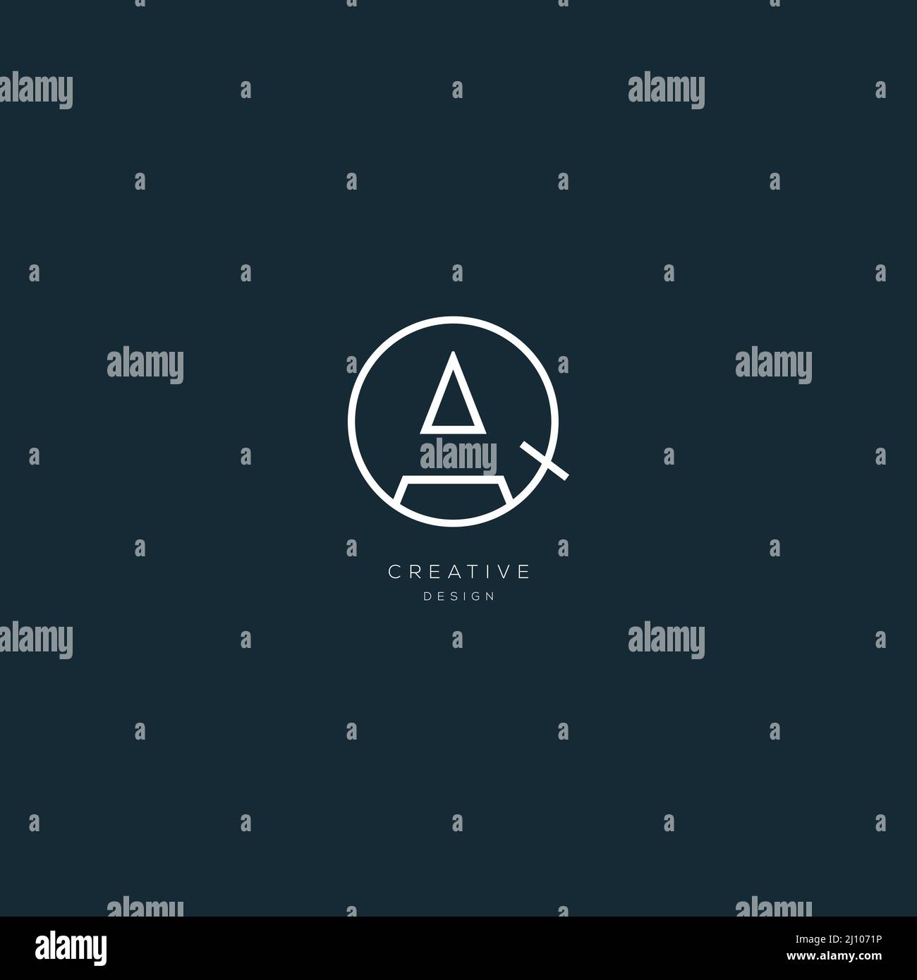 Monogram Premium Icon Design Letter QA Stock Vektor