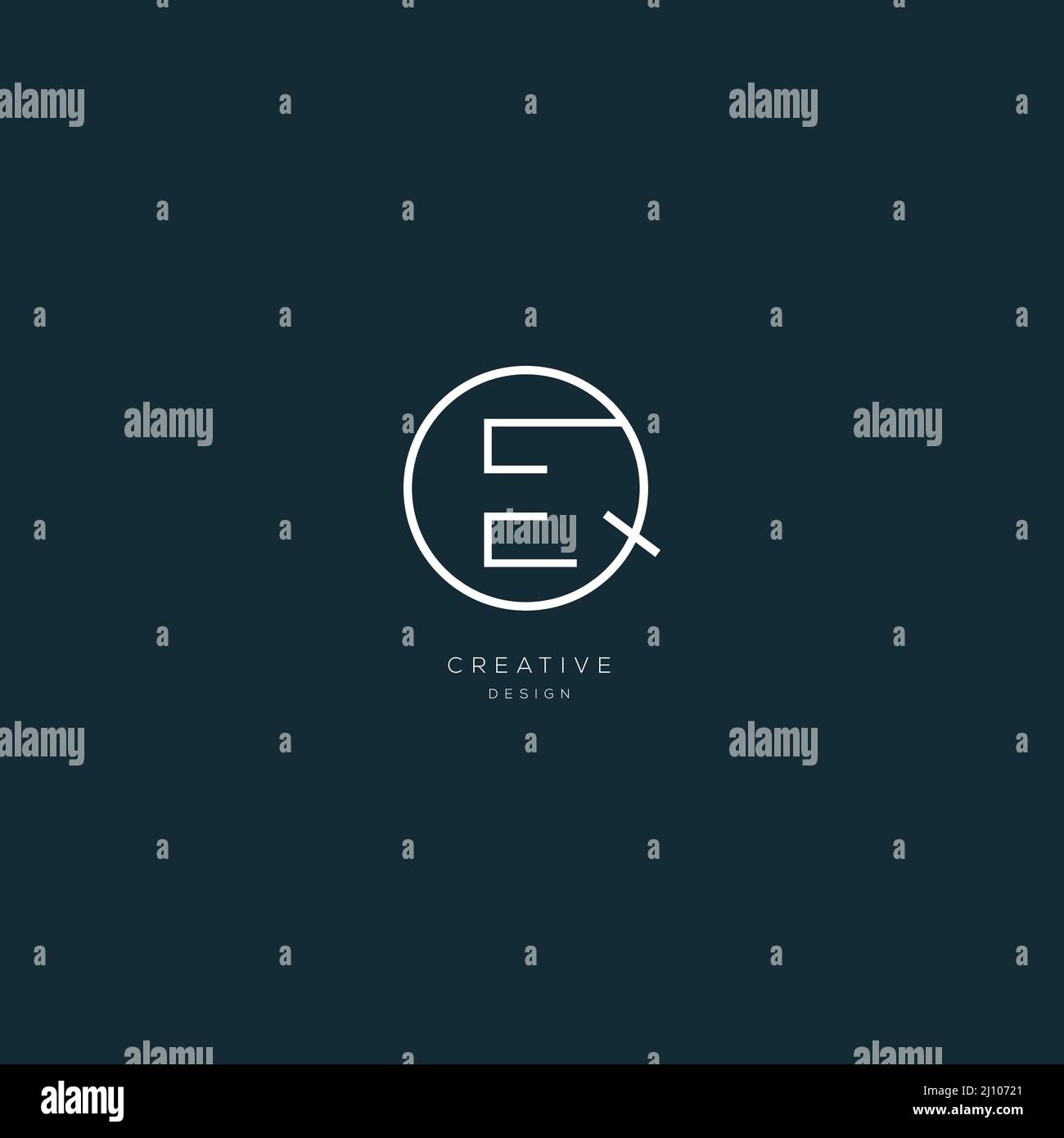 Monogram Premium Icon Design Buchstabe QE Stock Vektor