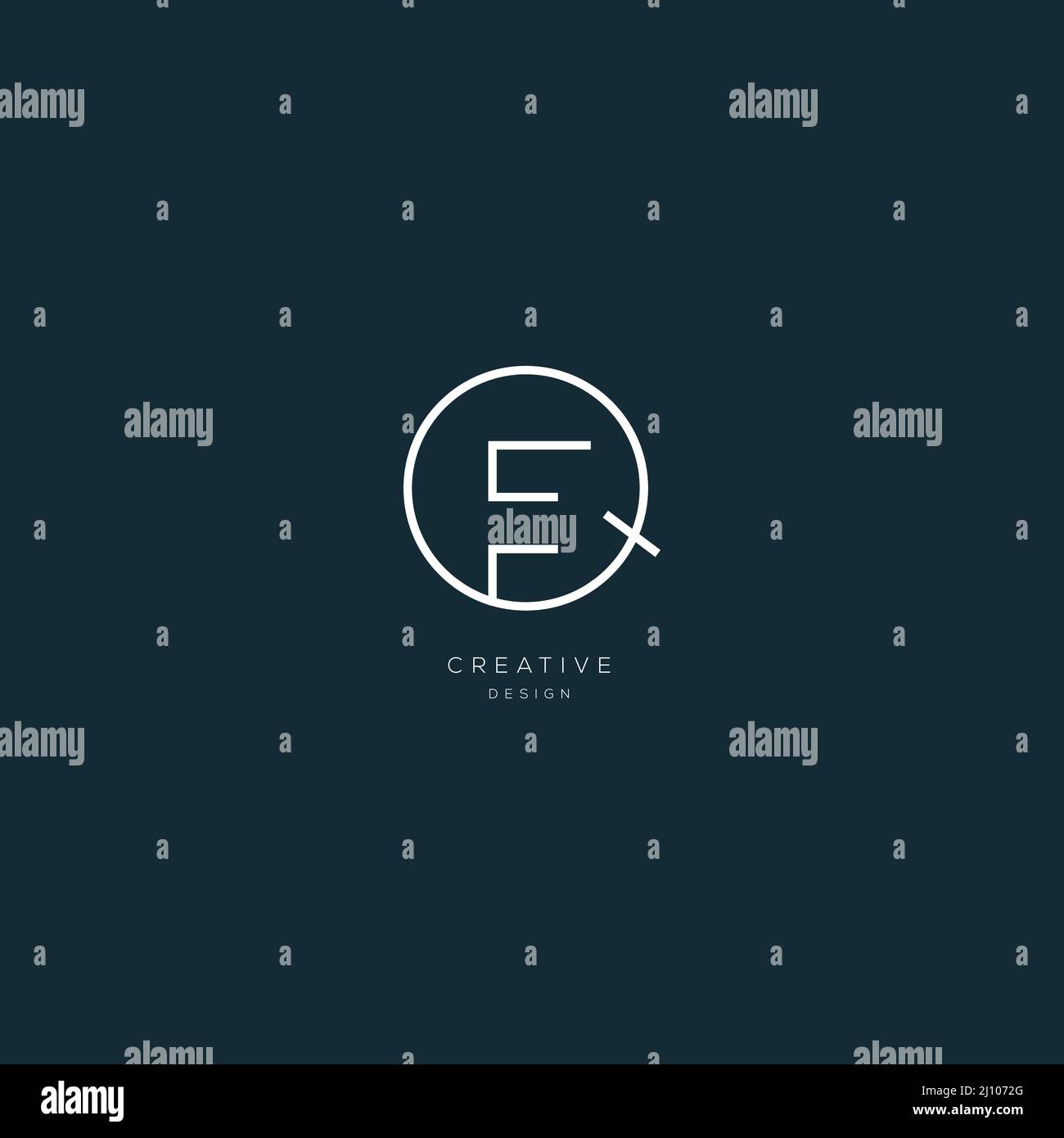 Monogram Premium Icon Design Buchstabe QF Stock Vektor