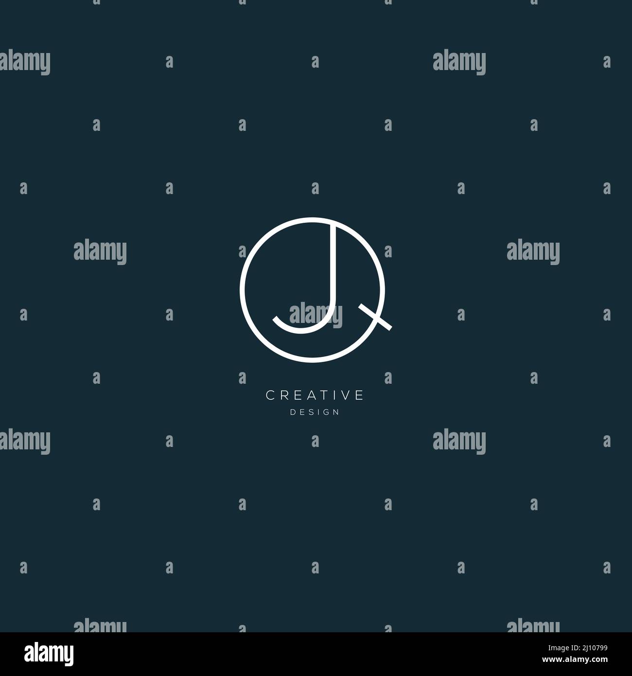 Monogram Premium Icon Design Buchstabe QJ Stock Vektor