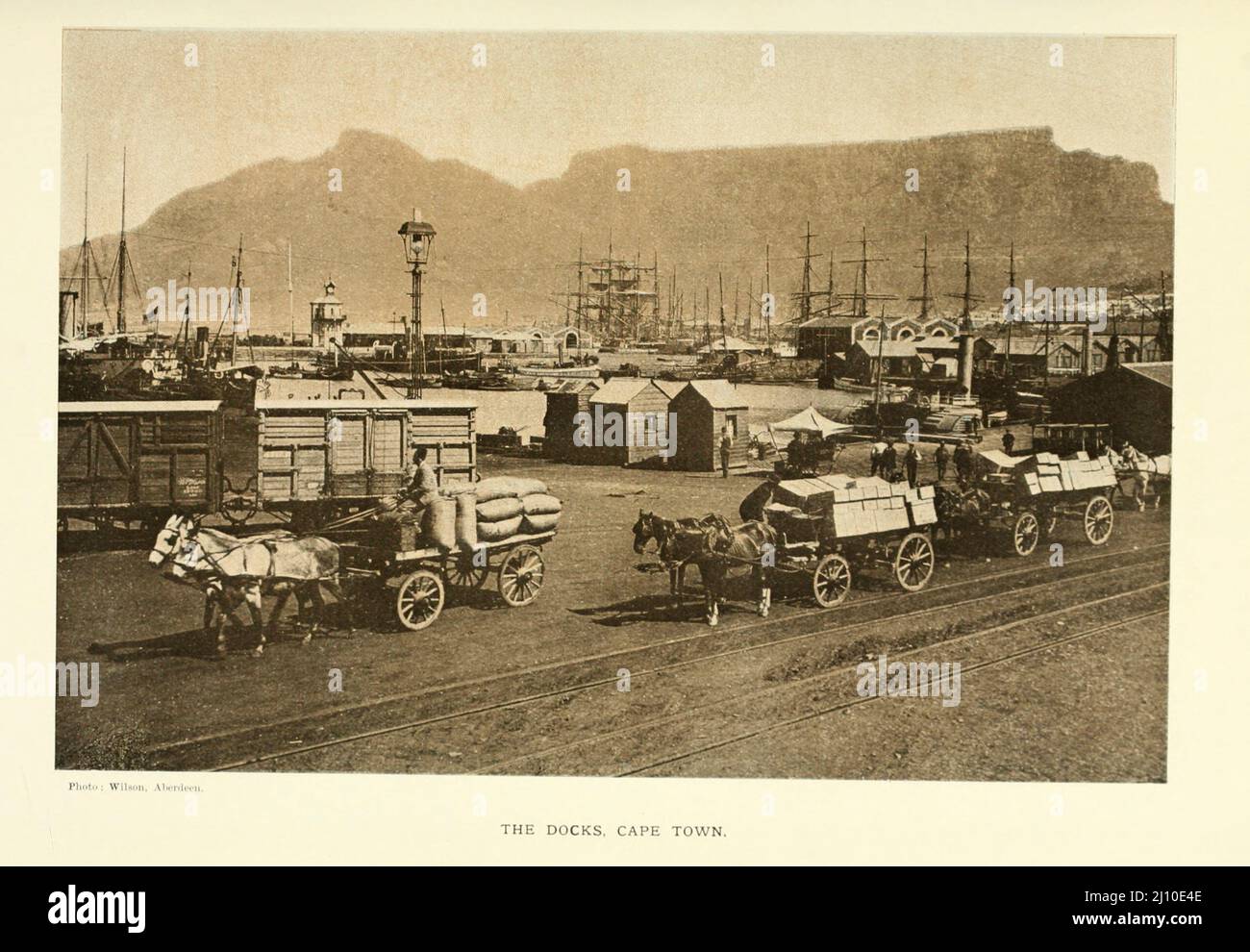 Die Docks, Kapstadt aus dem Buch "Südafrika und der Transvaal-Krieg" von Louis Creswicke, Verlag; Edinburgh : T. C. & E. C. Jack 1900 Stockfoto