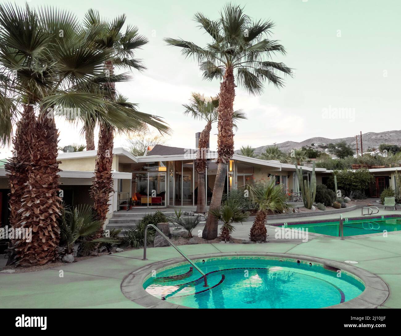 Modernistisches Hotel in Palm Desert, Kalifornien, USA Stockfoto
