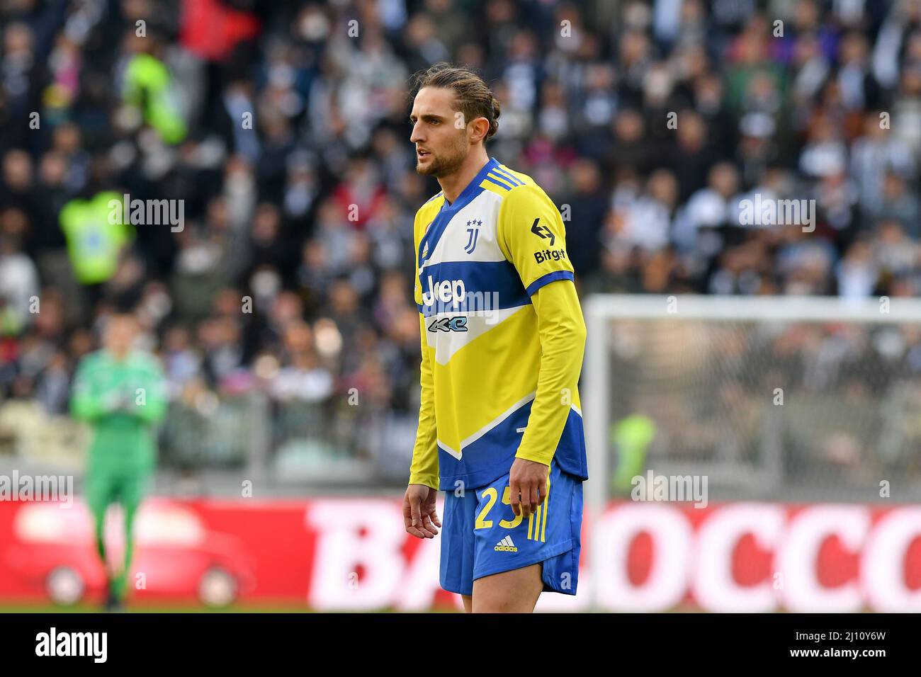 Turin, Italien. 20. März 2022. Adrien Rabiot vom FC Juventus in Aktion während des Spiels der Serie A 2021/22 zwischen dem FC Juventus und der US Salernitana am 20. März 2022 im Allianz-Stadion in Turin, Italien-Photo ReporterTorino Credit: Independent Photo Agency/Alamy Live News Stockfoto