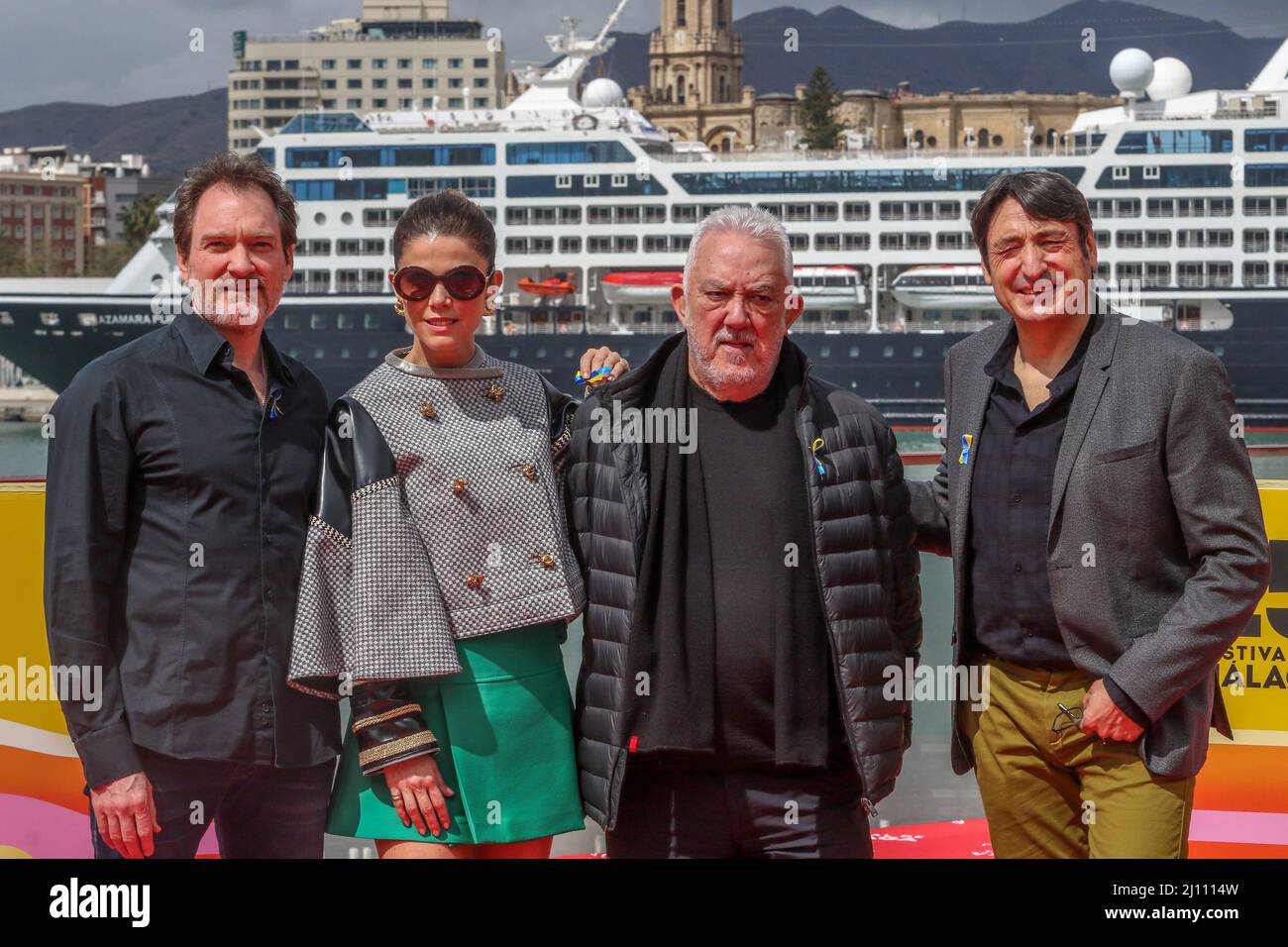 21. März 2022: 21. März 2022 (Malaga) der Regisseur Imanol Uribe präsentiert seinen Film ''LLegaron de noche''' mit Juana Acosta und Carmelo Gomez beim Filmfestival in Málaga 25. (Foto: © Lorenzo Carnero/ZUMA Press Wire) Stockfoto