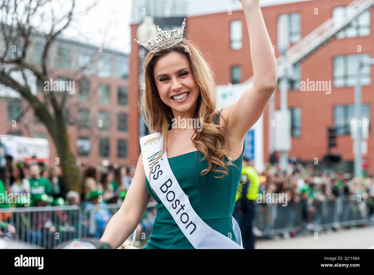 20. März 2022, South Boston St. Patrick's Day Parade, produziert vom South Boston Allied war Veterans Council Stockfoto