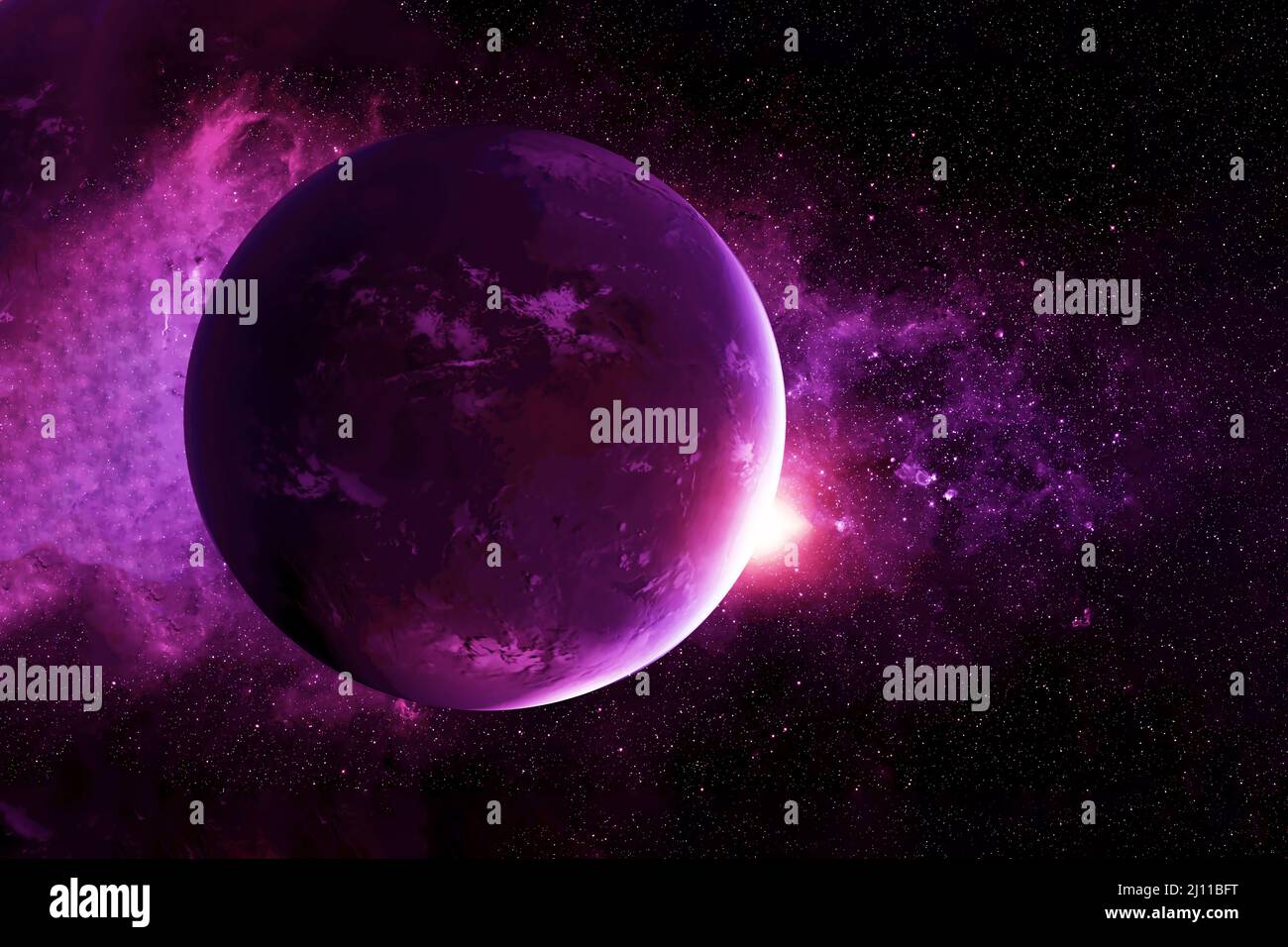 Exoplanet im Weltraum. Elemente dieses Bildes, die von der NASA eingerichtet wurden. Hochwertige Fotos Stockfoto