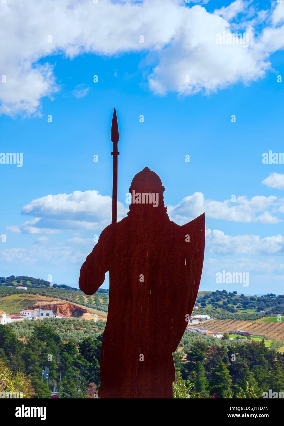 Metallfiguren, die christliche und arabische Soldaten darstellen, die an der berühmten Schlacht von Navas de Tolosa am 16. Juli 1212 teilgenommen haben Stockfoto