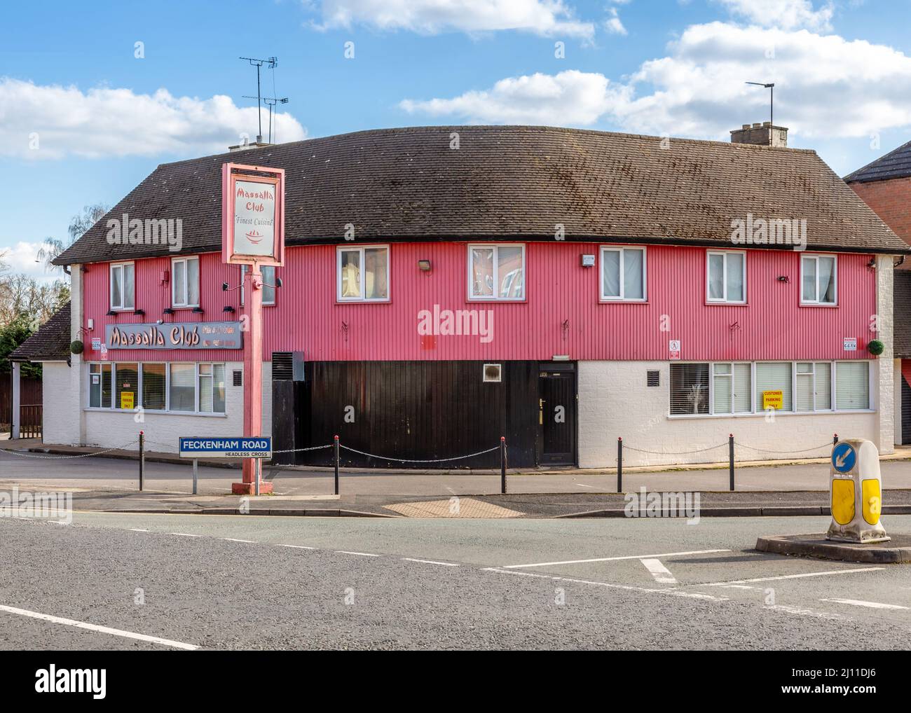 Massalla Club Restaurant in Redditch, Worcestershire, England. Stockfoto