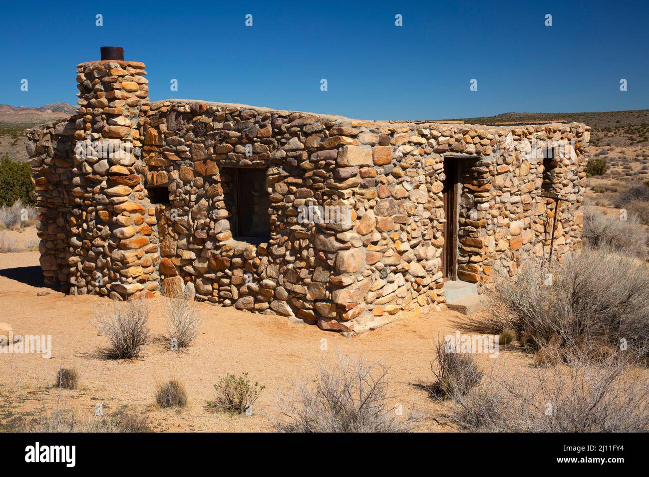 Rock House, Mojave National Preserve, Kalifornien Stockfoto