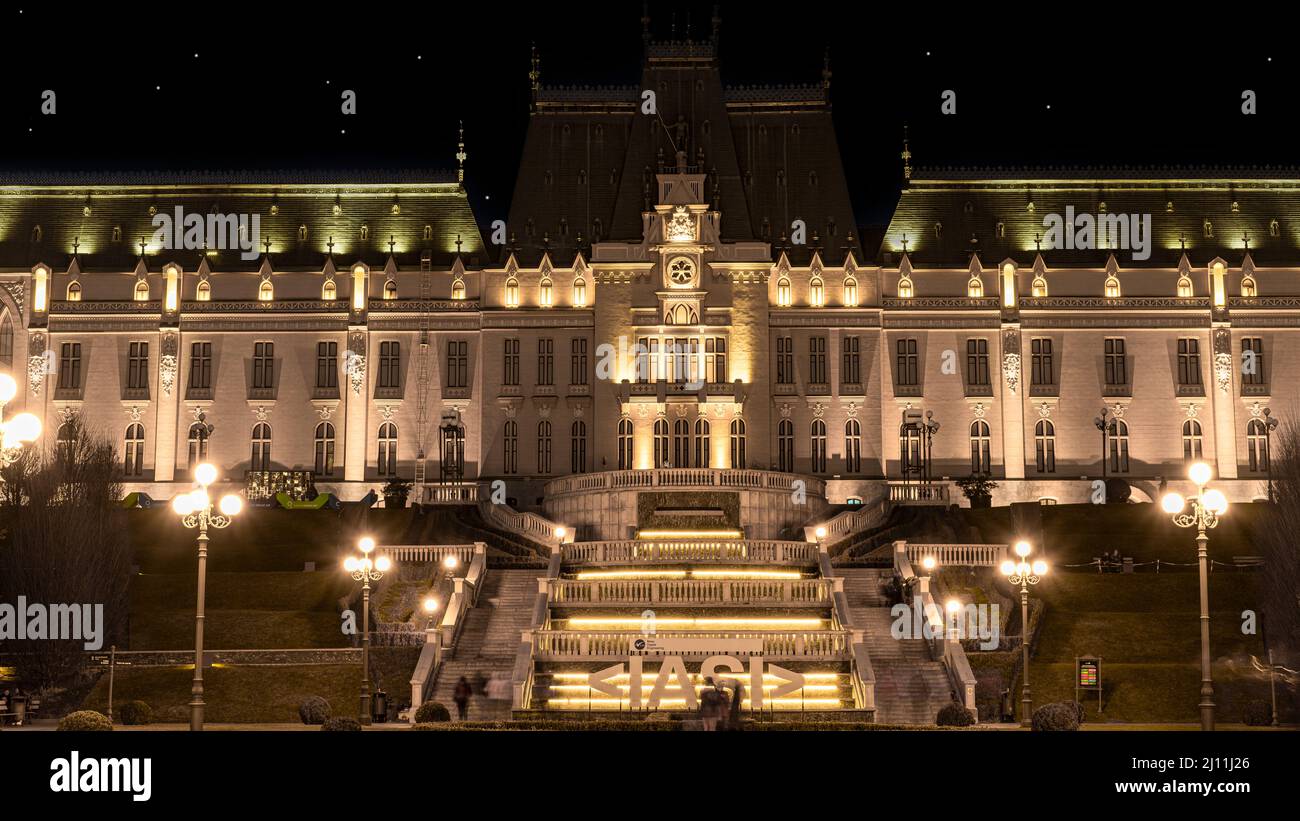 Iasi, Rumänien, Nacht Stockfoto