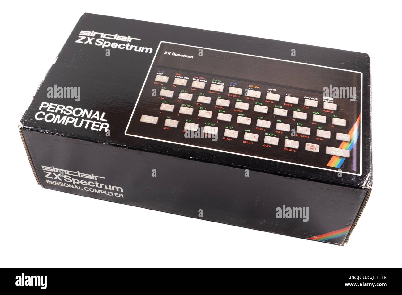 Sinclair ZX Spectrum - Box - 23.. April 2022 ist der 40.. Jahrestag der Veröffentlichung von Sir Clive Sinclairs 3. Massenmarkt-billigen Heimcomputern. Stockfoto
